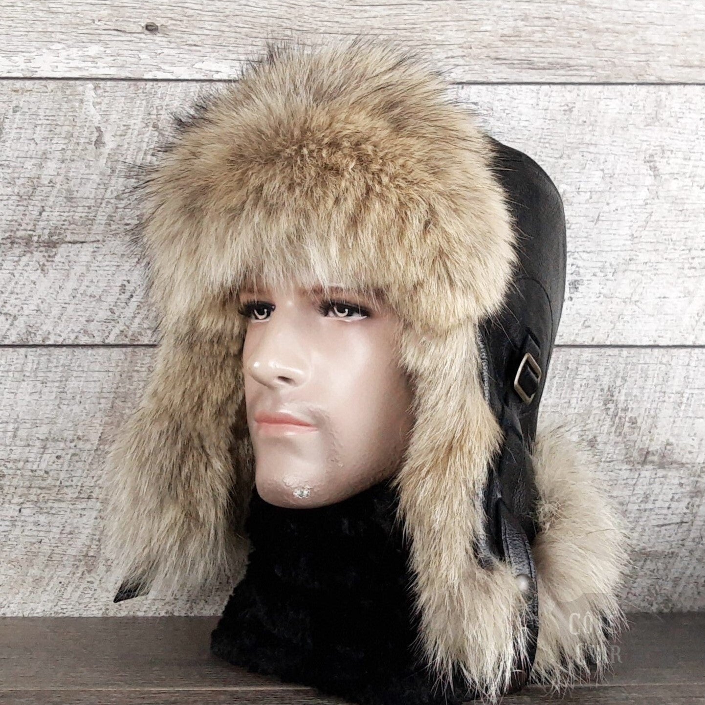 Wolf fur hat
