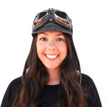 womens aviator hat and goggles