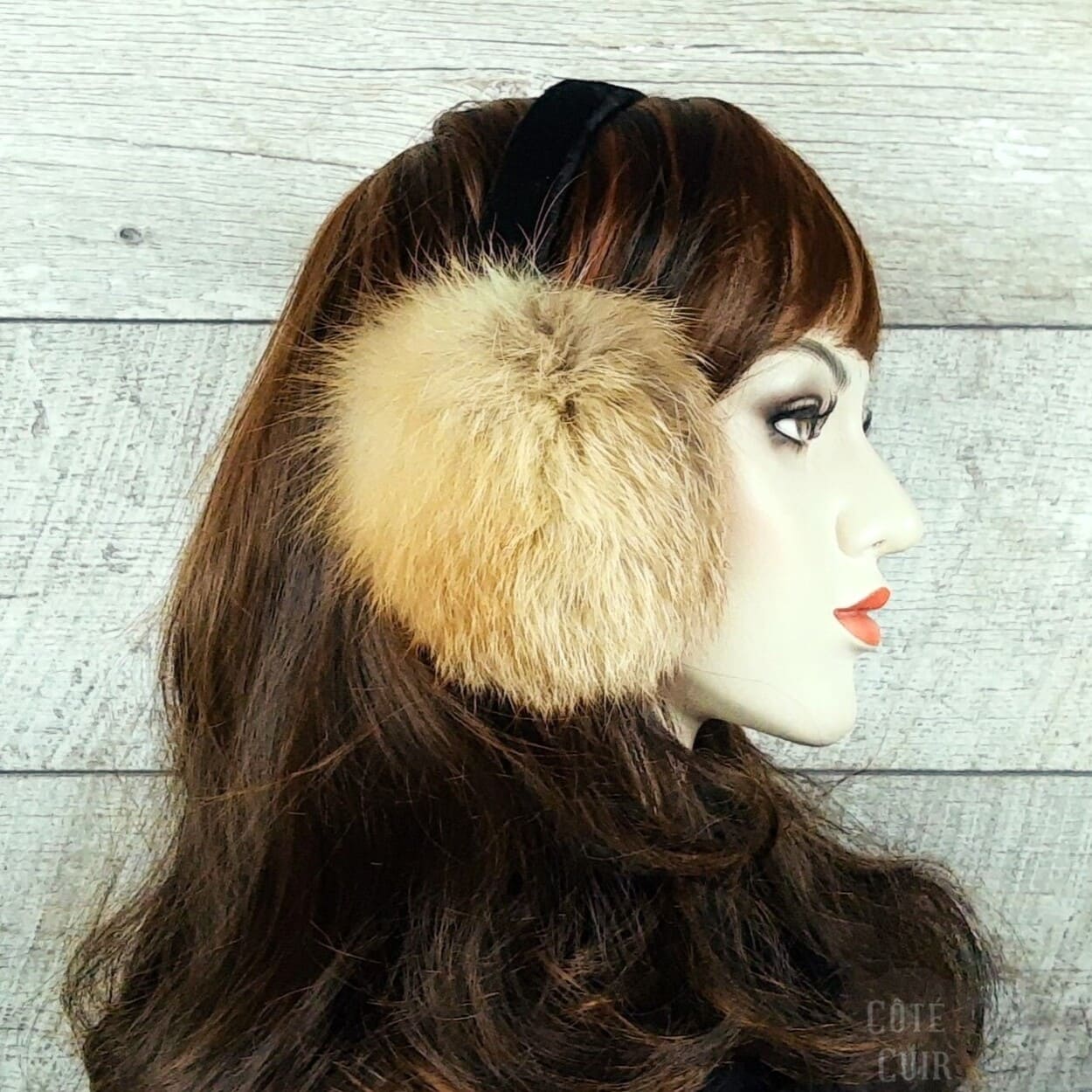 womens fox fur earmuffs