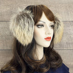 Women's fox fur earmuffs