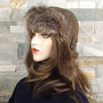 women's fur aviator hat