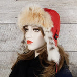womens lynx fur aviator hat