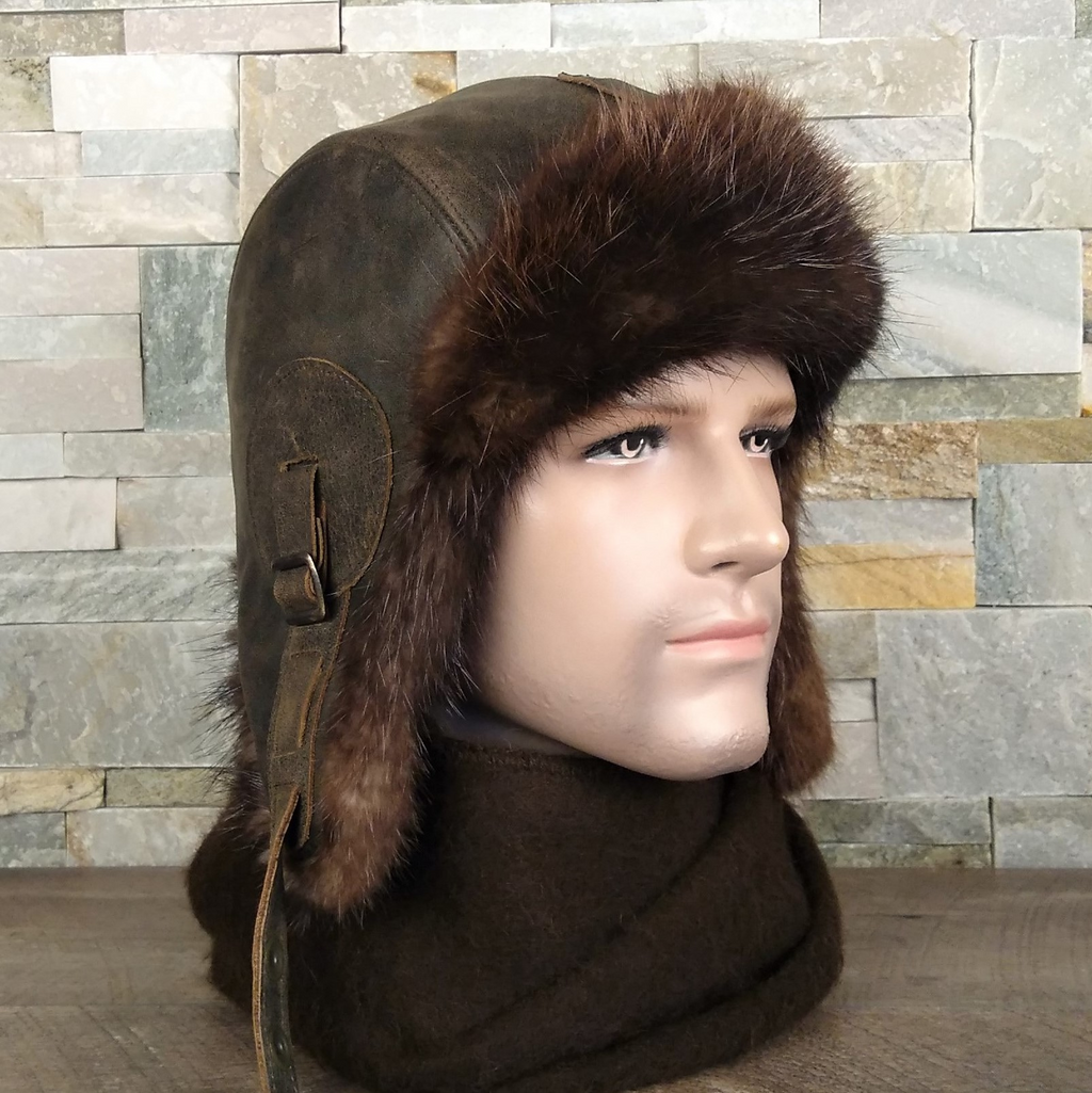Aviator Trapper Hat  Men's Winter Fur Aviator Hats - Cote Cuir – Cote Cuir  Leather