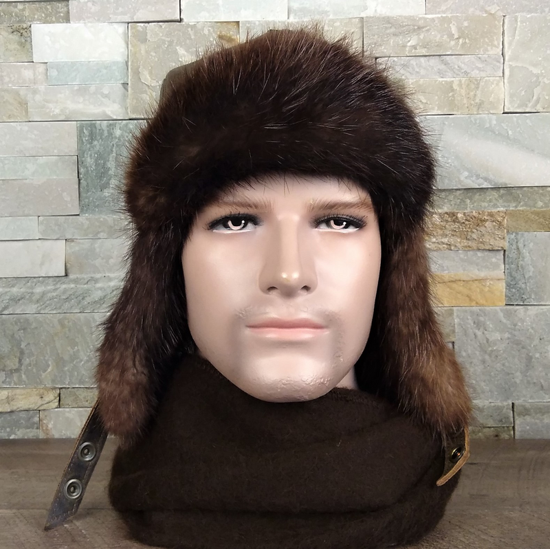 Men's beaver fur hat