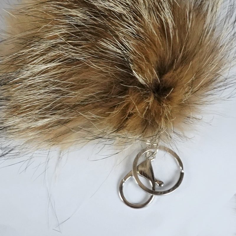 coyote recycled fur pompom