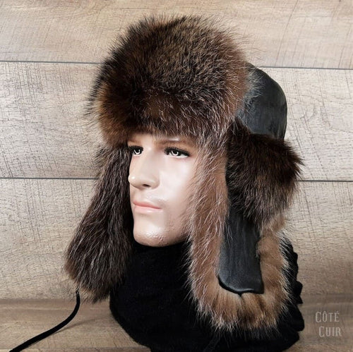 Men's Fur Trapper Hats | Quality Real Fur Hats - Cote Cuir Leather