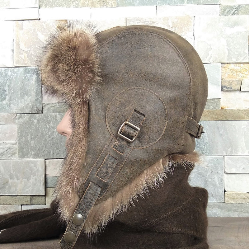 Buy A Superb Trapper Hat for Men. Fur Hat for Men With Green Online in  India 