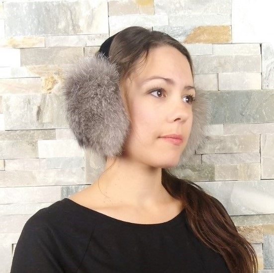Fox-fur-earmuffs