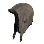 Sheepskin Aviator hat, brown leather