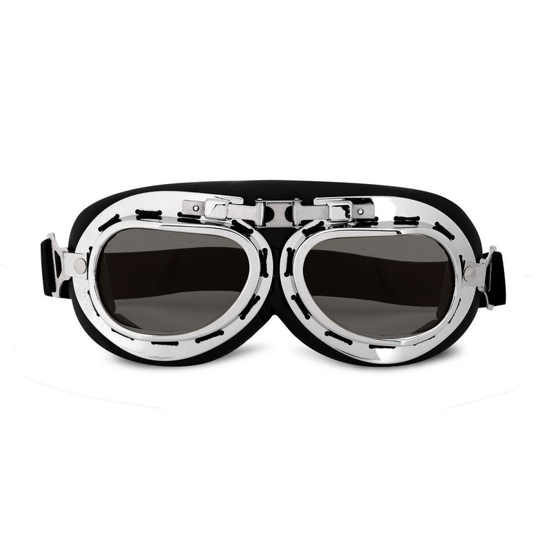 Silver vintage aviator goggles