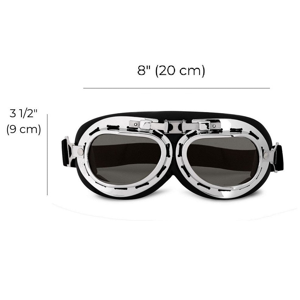 Additional view of Chrome Vintage Aviator Goggles