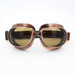 Copper retro aviator goggles