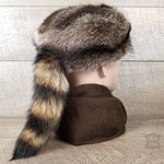 Daniel Boone coonskin hat with a tail