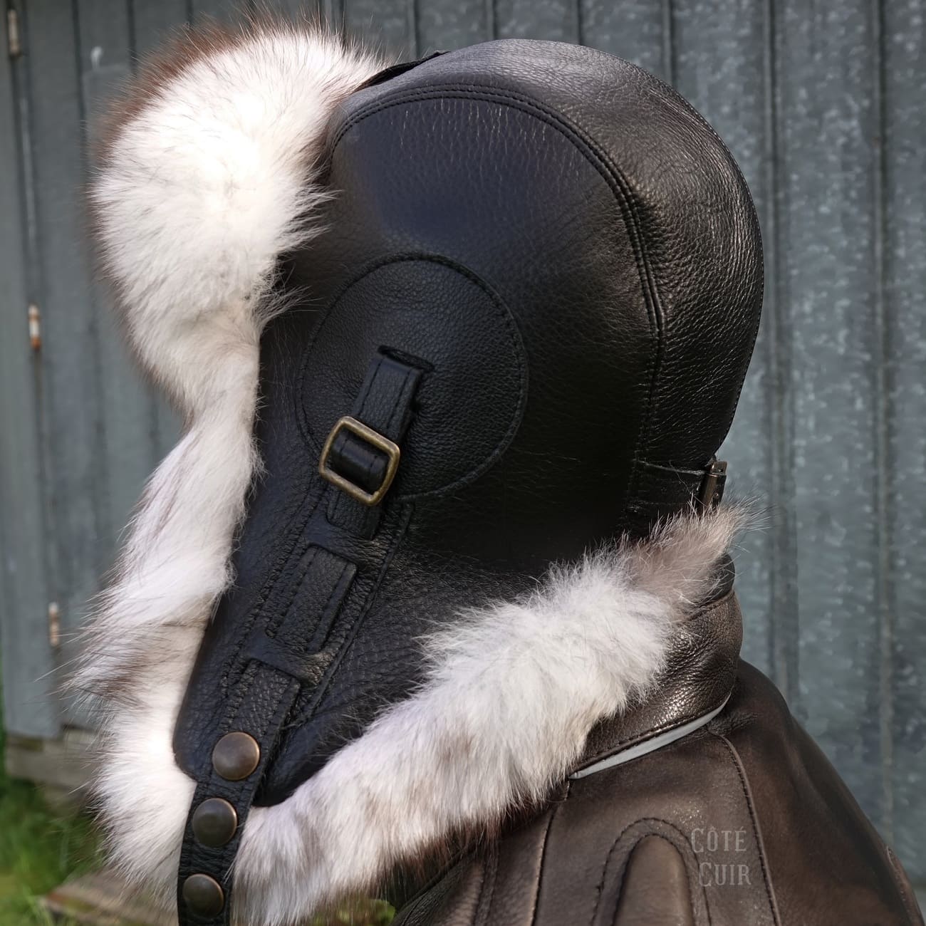 fox fur aviator trapper hat