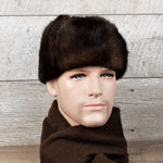 Men's brown mink hat