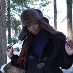 Fur trapper hat for women