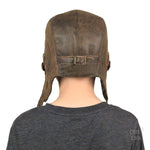 Kids Aviator Hat, Brown Leather - Simon Model