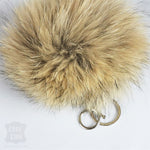 key ring fur pompom