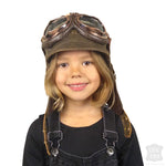 Kids aviator hat and goggles