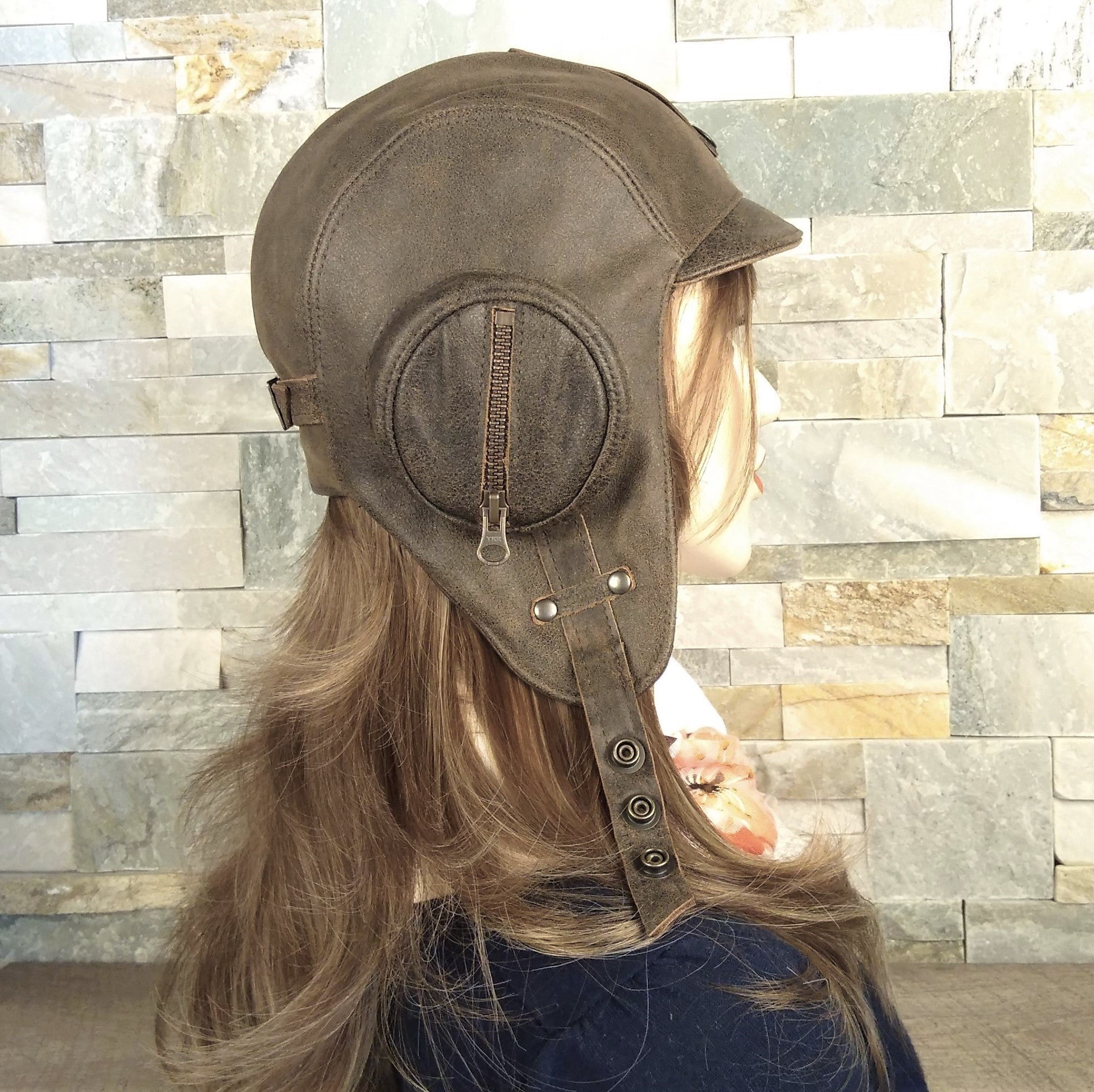 Old style aviator cap