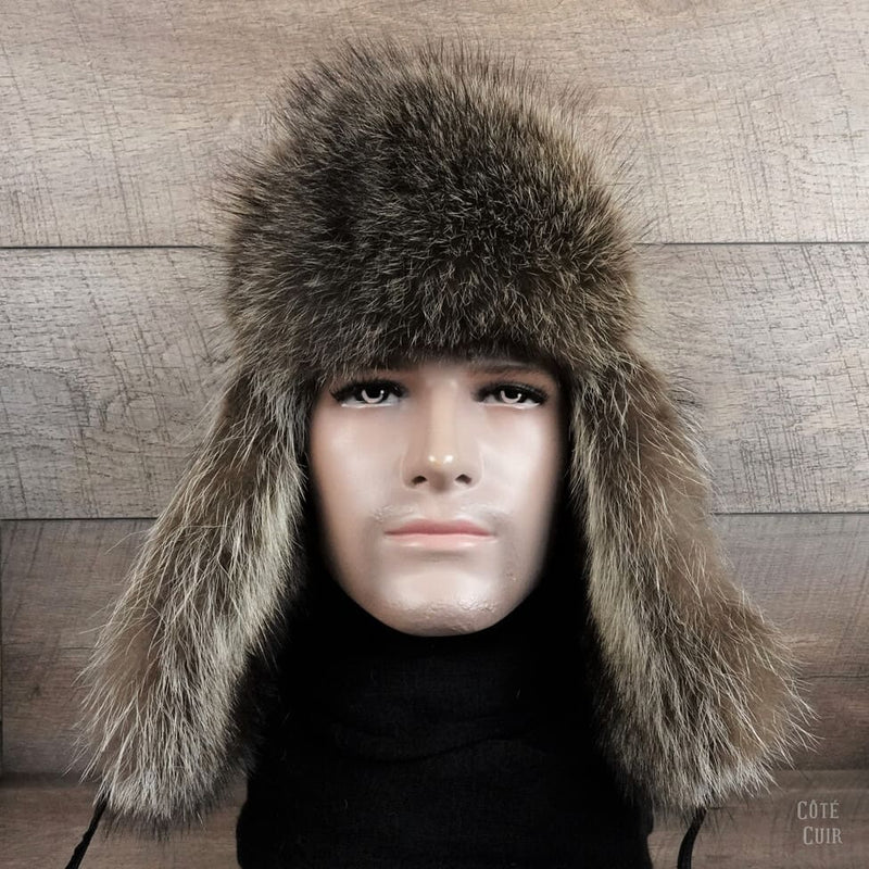 real fur trapper hat men