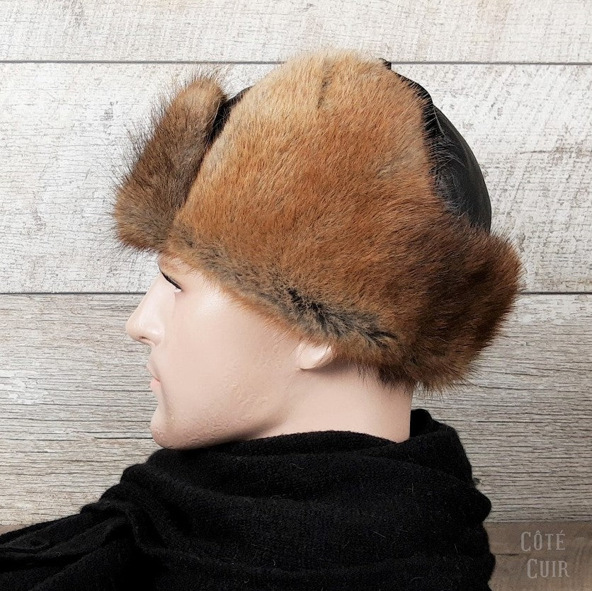 Muskrat Ushanka for men