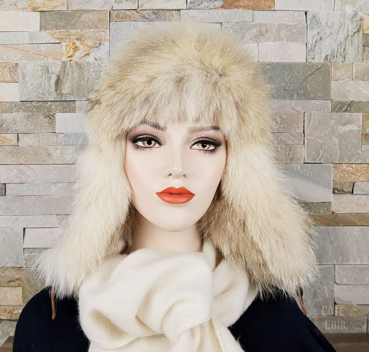 Brown Fur Russian Ushanka Hat for Men | Real Fur - Cote Cuir XSmall