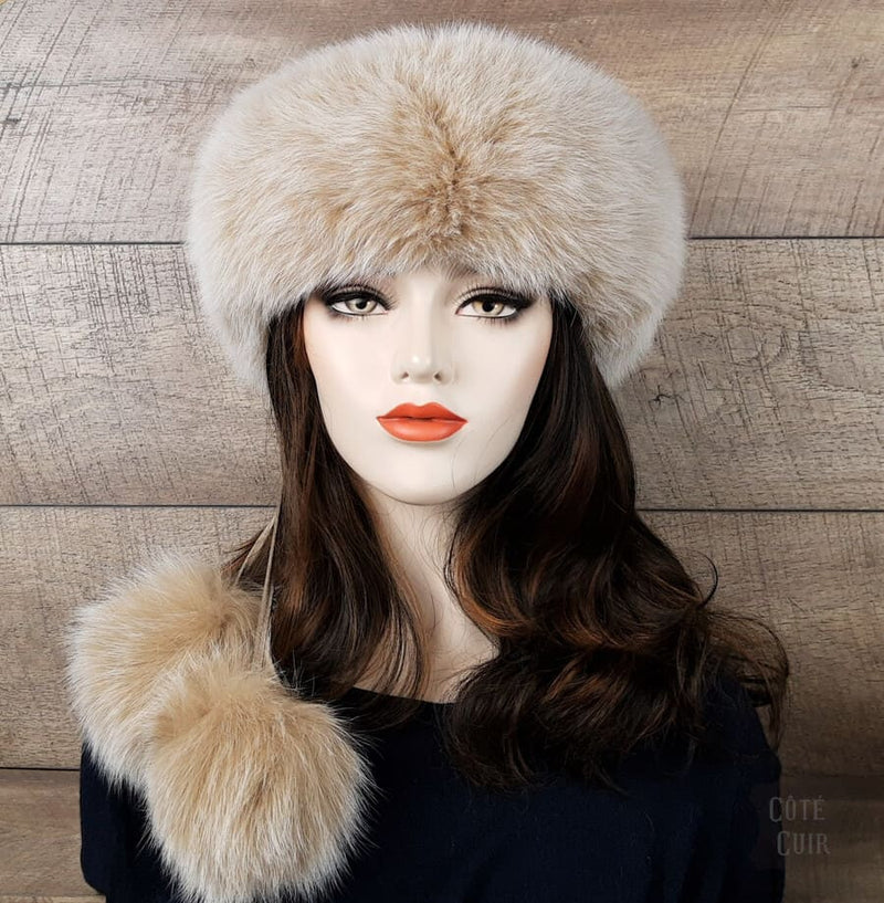 Women's fox fur headband