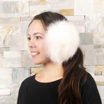 White Fox Fur Earmuffs
