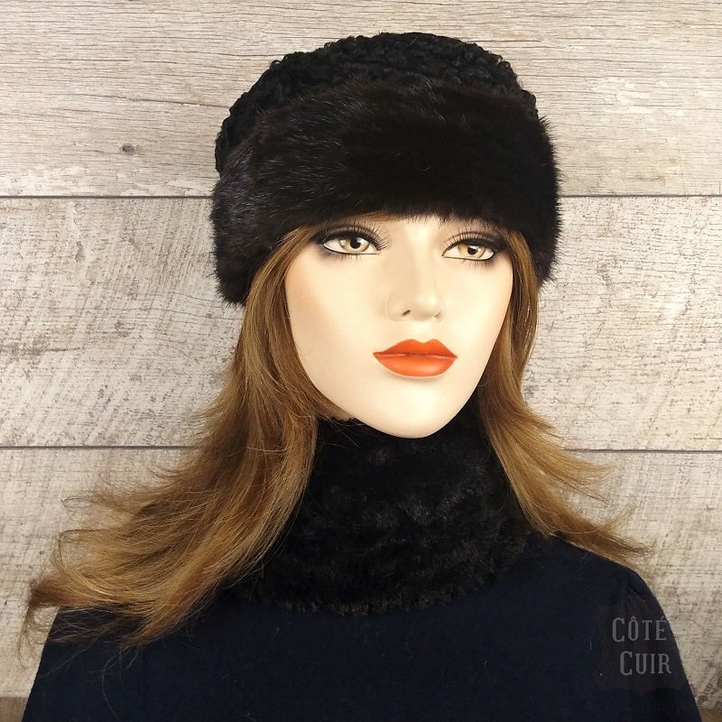 Women's mink fur hat